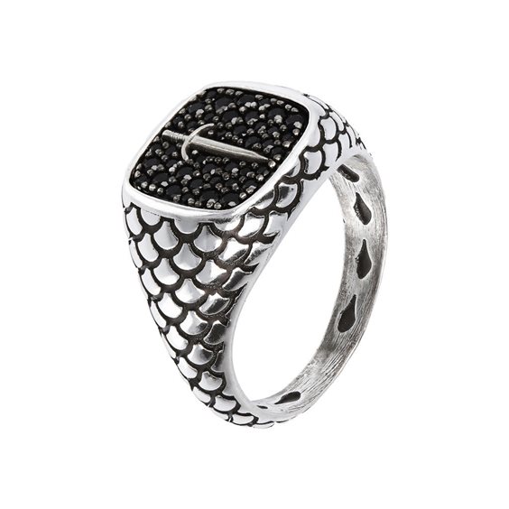 Ring Albert M. Man Anello Albert M. in Silver Spinello WSOX00171PUG-24 - WSOX00171PUG-24